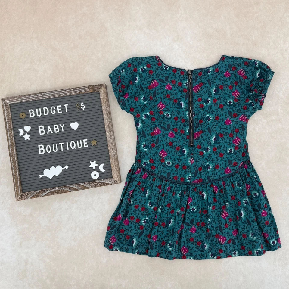 Vestido Floral Verde Colección TEA Talla 3 3T Foto 3 de 3