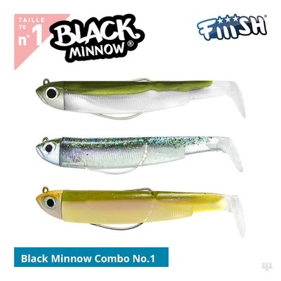 Fiiish Black Minnow No.1 Köder Combo Pack - Barsch Wrasse Barsch Lachs Meerforelle