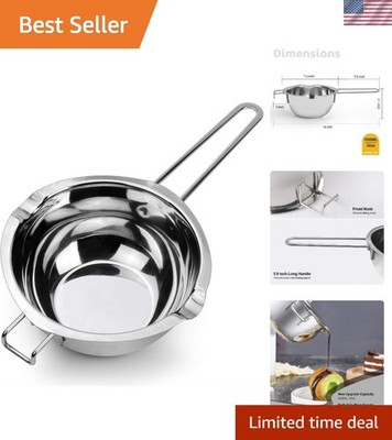 Elegant 1000ML Stainless Steel Double Boiler Pot for Melting Chocolate & More