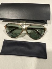 SAINT LAURENT YSL GOLD TONE AVIATOR SUNGLASSES