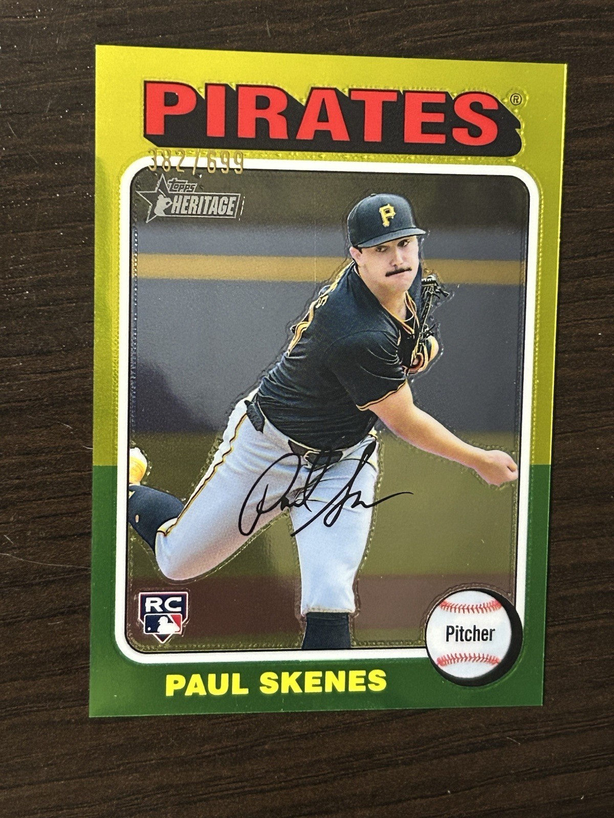 2024 Topps Heritage High Number Paul Skenes Pittsburgh Pirates Chrome /699 RC SP