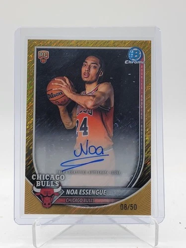 NOA ESSENGUE 2025-26 BOWMAN CHROME GOLD SHIMMER RC AUTO /50 #BCA-NE Q6774