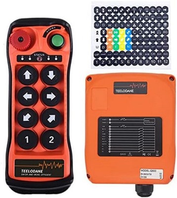 Q800 Industrial Wireless Crane Remote Control kit 8 Button 12v 24v Electric Lift