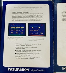 INTELLIVISION 2 CIB GAME LOT SPACE ARMADA /ASTROSMASH CLEANED & TESTED 4/5/26 #1