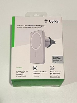 Belkin MagSafe Car Mount Vent Holder for iPhone 15 14 13 12 Silver