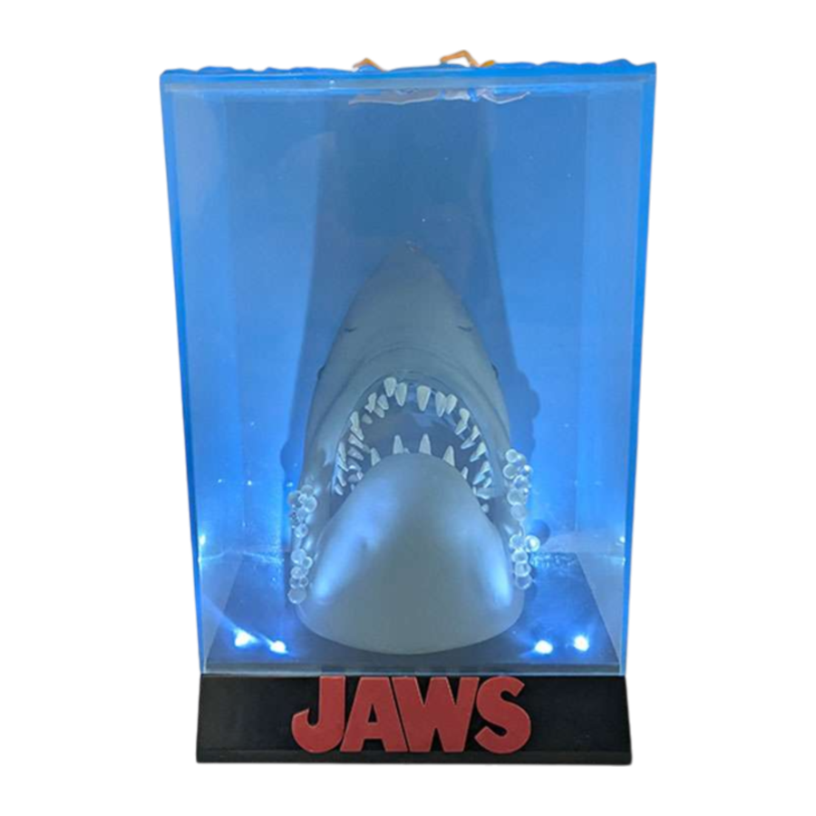 Jaws - Light Up 50th Anniversary 3D Movie Poster Diorama - presale