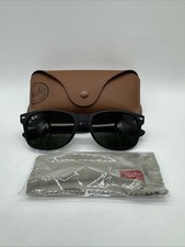 Ray-Ban RB2132 New Wayfarer Sunglasses 58 mm Matte Black Frame Solid Black Lens