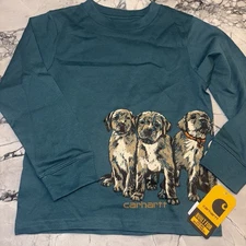 Carhartt Toddler Boys Long Sleeve Puppy Tee Shirt NEW