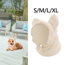 Dog Winter Ears Cover Fleece Cold Weather Caps Neck Warmer Scarf Thickened Dog