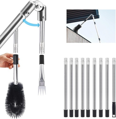 #ad Gutter Cleaning Tools from the Ground 13.1FT Adjustable Cleaner Black $55.13