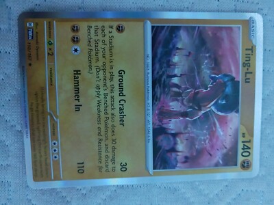 pokemon cards with silver border AWESOME holo ting-lu Orange pokemon card with silver border rare card