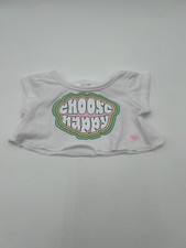 Build A Bear Workshop White Choose Happy Tee Shirt NWT-031841