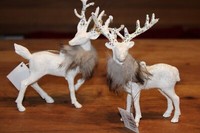 Hirsch Zum HäNgen I.2Er-Set, Kunststoff, 15X13 Cm, Weihnachts-/Christbaumschmuck