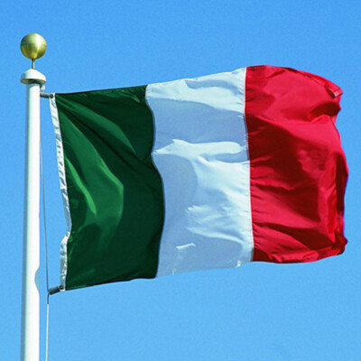NEW 2x3ft ITALY ITALIAN HEAVY DUTY NYLON BOAT FLAG WITH BRASS GROMMETS 