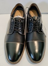 Chaps Daywear Men's Size 10.5 Black Cap Toe Lace Up Dress Shoes New
