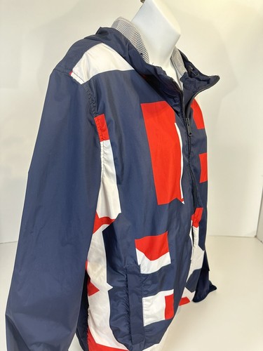 Tommy Hilfigar Hoodie Jacket Women Windbreaker Long Sleeves Tricolor Size L - Picture 3 of 17