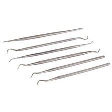 6 Pc Stainless Steel Dental Tool Set Dentist Teeth Kit Clean Hygiene Pick Probe
