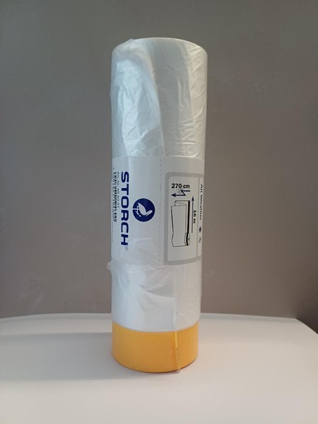 Storch Masker Tape Folie Mit Klebeband Cover Quick Abdeckfolie 270Cm X 16M-image