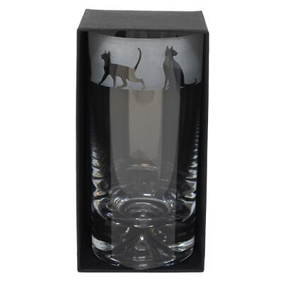 Animo Glas Siamkatze Longdrinkglas handverziert Gravur Becher Geschenkidee
