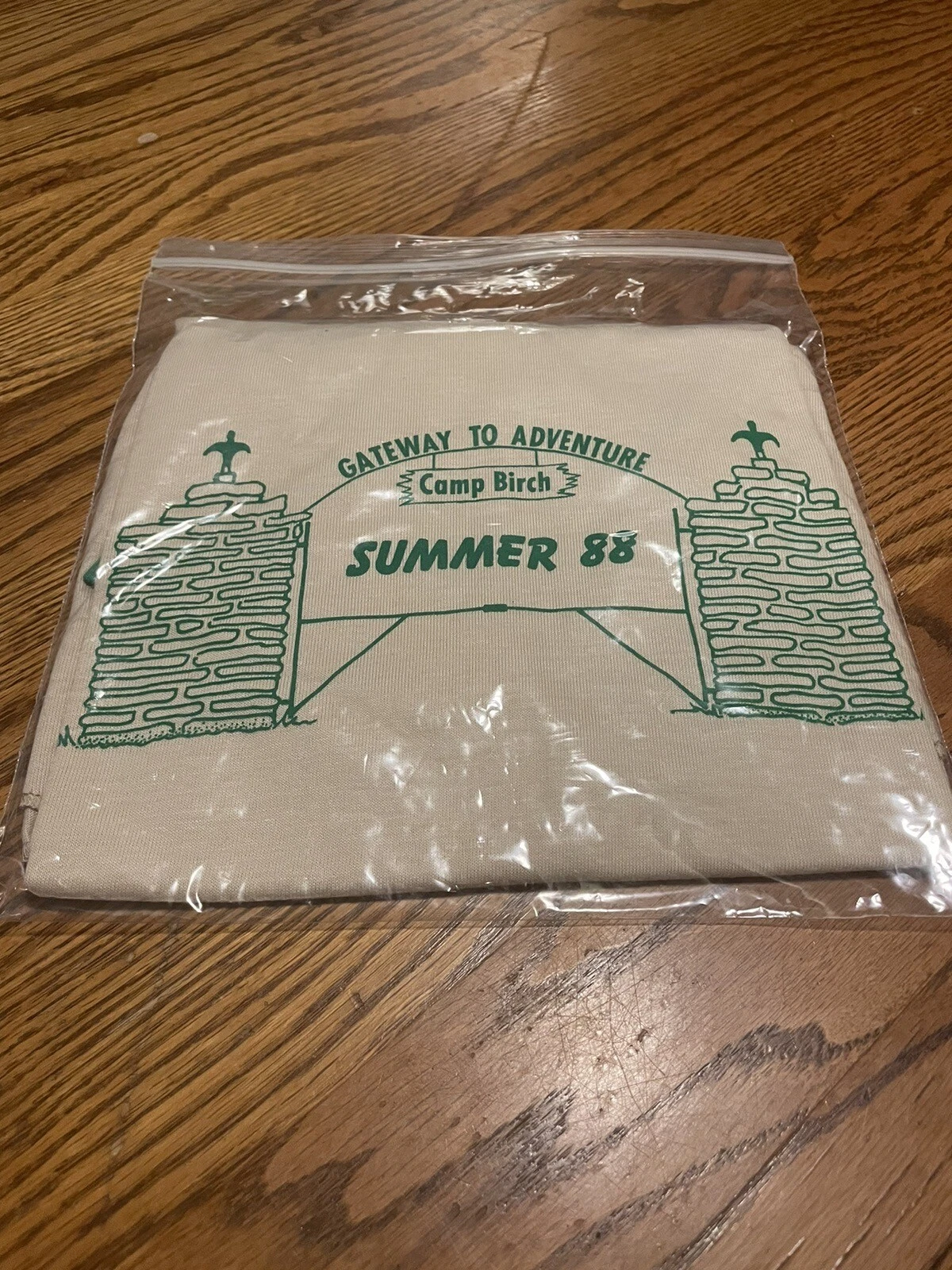 Boy Scouts Vintage Camp Birch Summer 1988 Gray T-Shirt Large