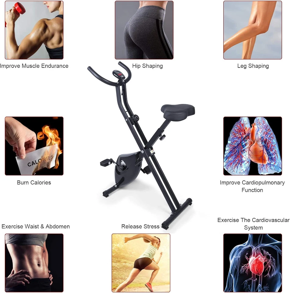 Indoor Exercise Bike Stationary Bicycle Cardio Workout Indoor Cycling  Fitness - Image 3 of 4