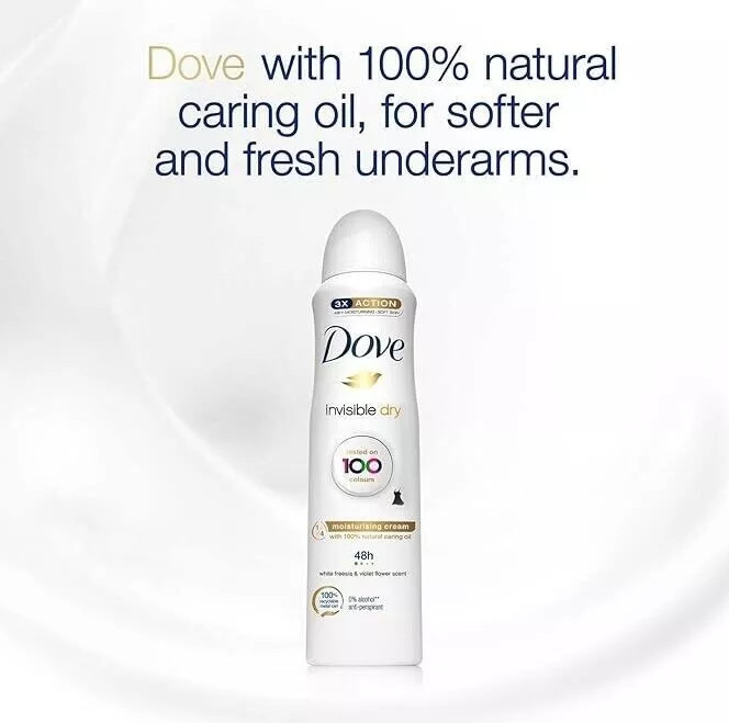 Dove Invisible Dry Anti Perspirant Deodorant Spray 250 Ml 6 PACK (NEW EXTRA LONG