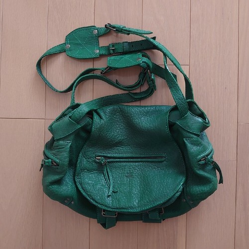 Jerome Dreyfuss Leather Bag Green Used - Picture 2 of 10