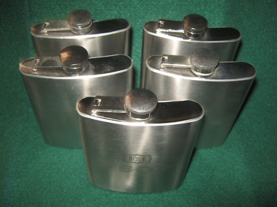5 E&J Stainless Steel VSOP 7-oz FLASK (NEW)