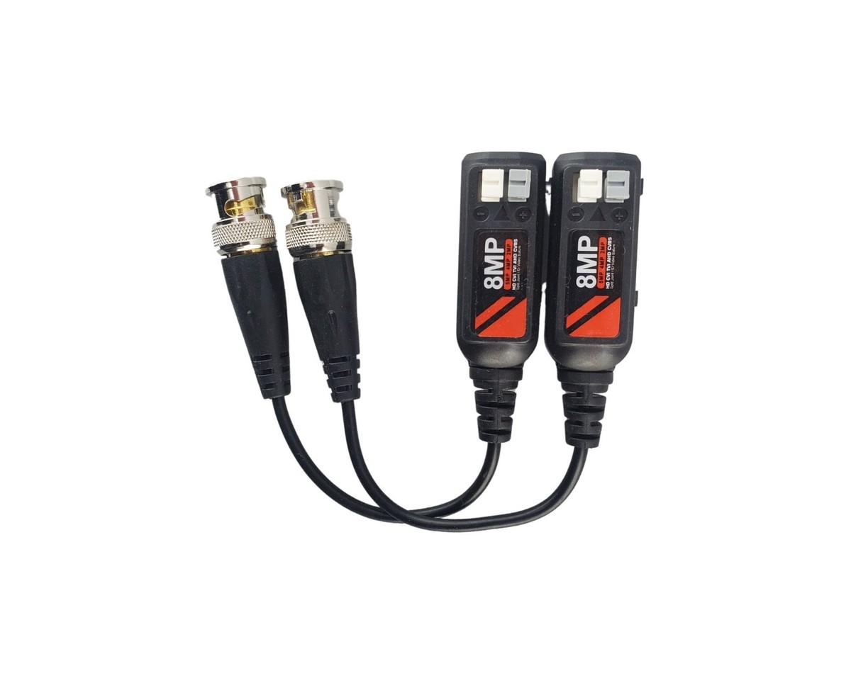 4K 8MP Passive Video Balun Security Camera Video Connector via Cat5 Cat6  Cable