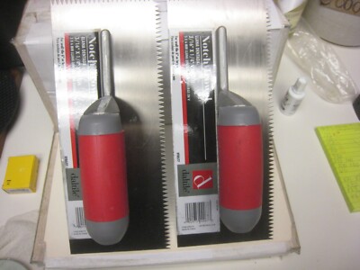 2 DALTILE SoftGrip Notch Trowels (  (3/16'' x1 /4'' V) V-Notch BOTH SAME