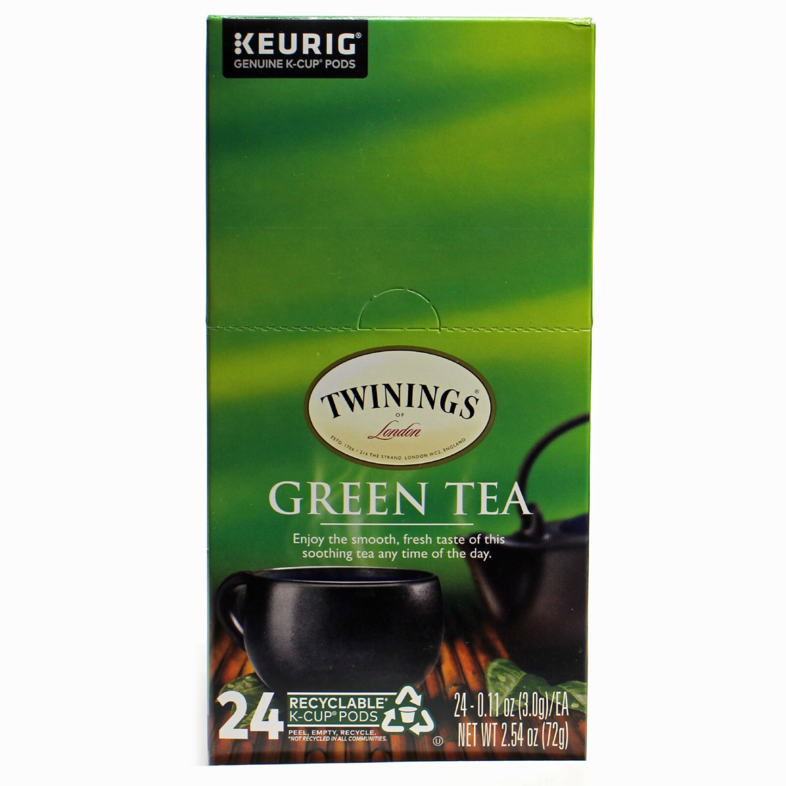 X2 Twinings of London Green Tea K-Cups for Keurig 24 Count Total 48 Exp 07/2025