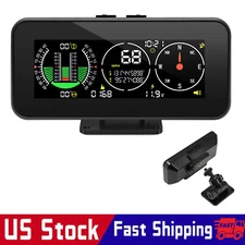 Car Off Road Digital GPS Inclinometer Compass HUD Slope Meter Gauge Speedometer 