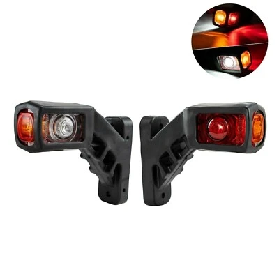 2 x 12V LED AMBRE ROUGE BLANC FEUX DE GABARIT CAMION REMORQUE CHASSIS  - Photo 1/4