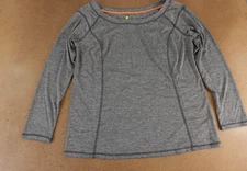 Xersion Women's Size XL Gray Long Sleeve Round Neck Pullover Athletic Tee New