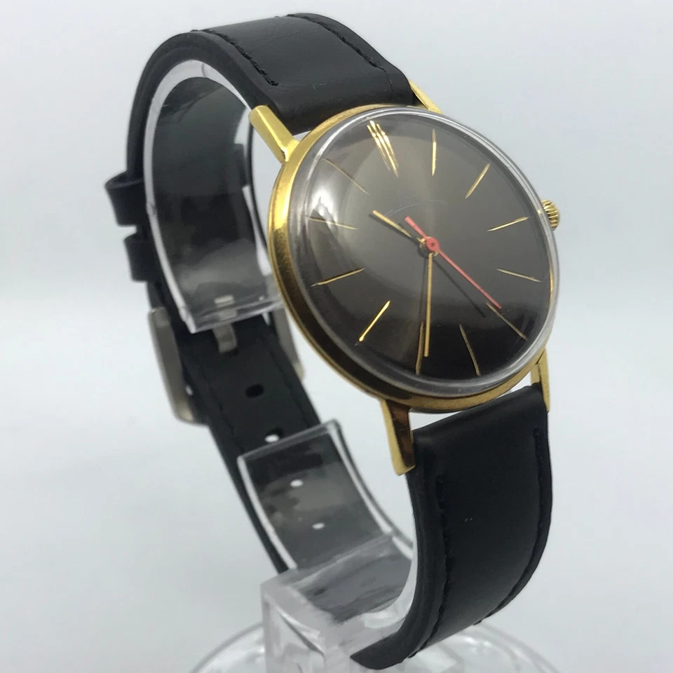 ☭ Reloj de pulsera Luch de Luxe ultra delgado soviético para hombre vintage reloj mecánico URSS Foto 3 de 4