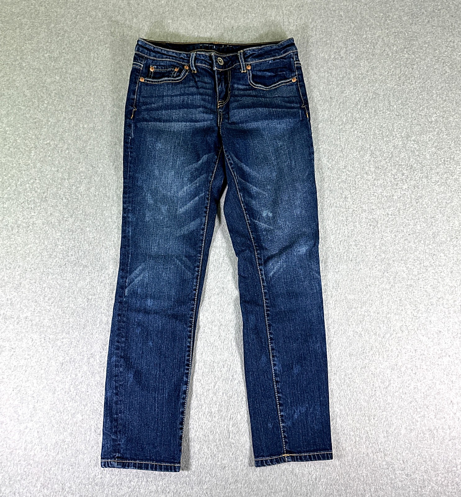 Aeropostale Bayla Womens Jeans Blue Tag Size 6 (28x26.5) Low Rise Skinny Stretch