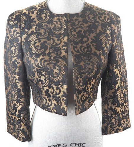 black and gold bolero