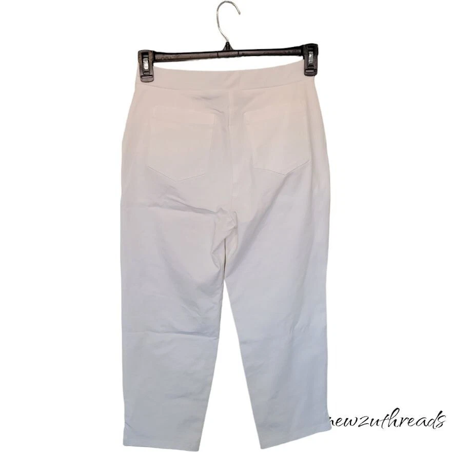 Леггинсы Susan Graver Weekend Premium эластичные без застежек Capri XS белые A302646 - Изображение 2 из 4