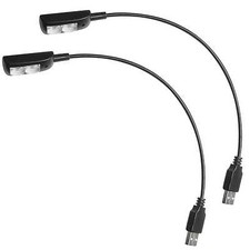 2x ADAM HALL SLED 1 USB PRO Superhelle LED Schwanenhalslampe Minilight Leselampe