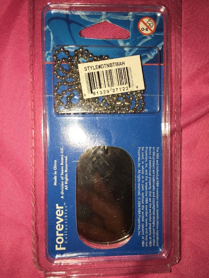 Official NBA Hawks DogTag Necklace Keychain Christmas Stocking Stuffer - Image 2 of 3