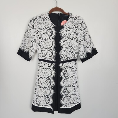 NWT Ark & Co Black & White lace dress Size Small | eBay