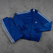Vintage Adidas ATP Keyrolan Tracksuit Men Size S Blue White Stripes USA 80s