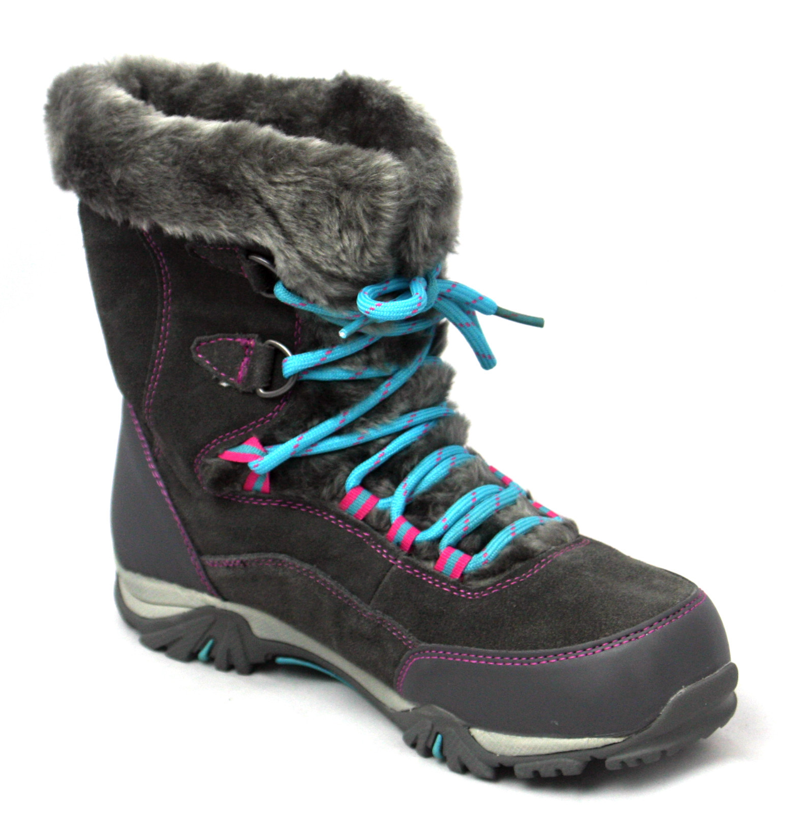HiTec Ladies Womens Fur Lined Leather Insulated Waterproof Snow