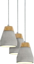 EGLO Pendel Hänge Decken Leuchte Lampe TAREGA Beton Holz grau braun 25x150cm