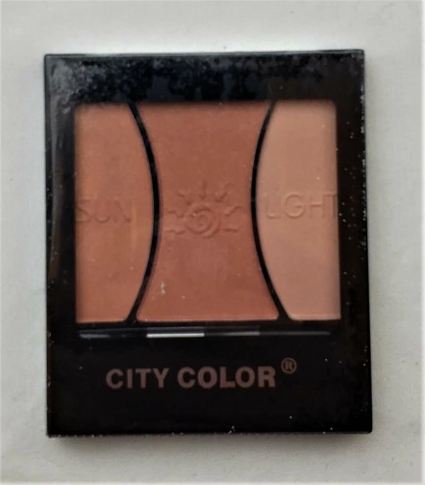 City Color Sunlight Trio Blush Highlighter & Bronzer Medium Coral Quick Shipping - Image 3 of 3