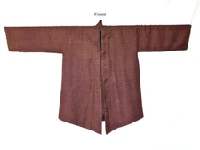 Vintage Unisex Robe Kimono in Famous Italian RATI Mill in Madder Silk. 