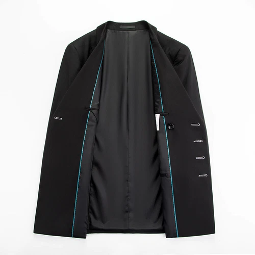 Men's Double Breasted Wedding Suit Blazer Jacket Pants Slim Fit Tuxedos 2PCS New - Picture 7 of 26