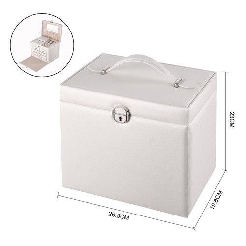 6 Tier Jewelry Storage Box Large Capacity Jewellery Organizer Necklace Rings Box - Picture 9 of 9