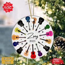 Guitar Christmas Ornament, Acoustic Guitar Xmas Ornament 2023, Guitar Musical...
