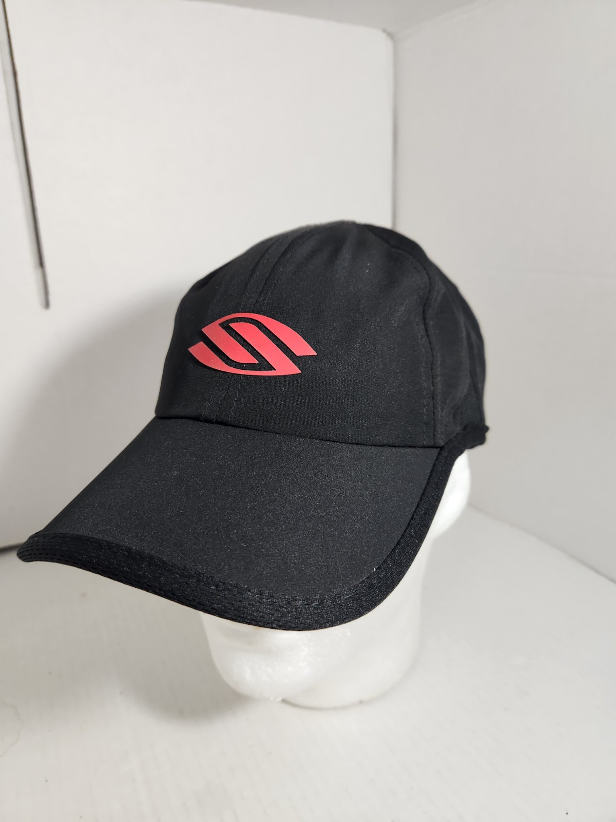 Selkirk Cap Strap Back Black and Red Active Logo Pickleball for Adults